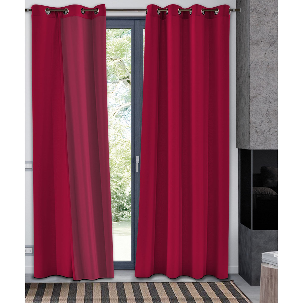 Rideau occultant thermique en polyester