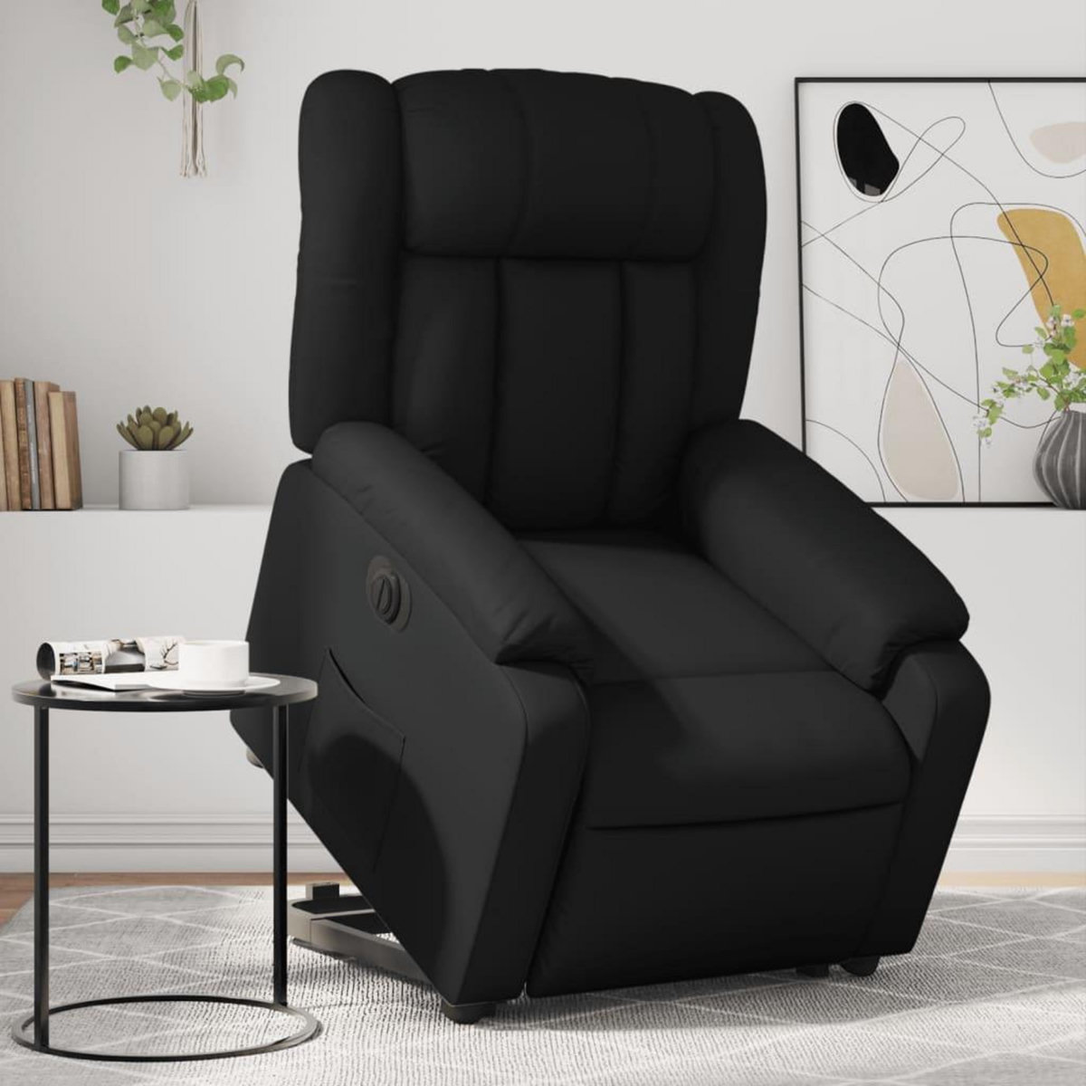 VIDAXL Fauteuil inclinable electrique noir similicuir