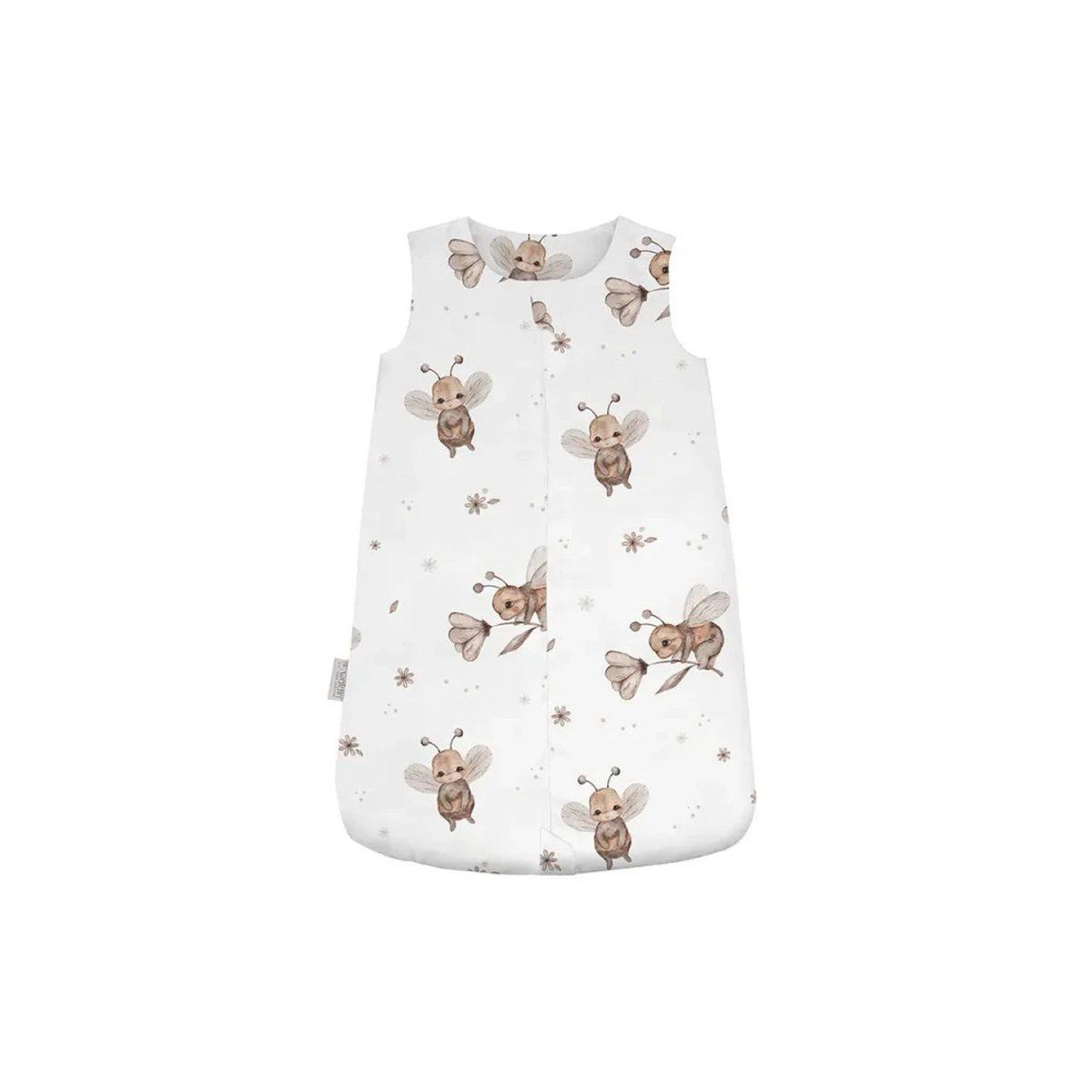 WALDIN Gigoteuse en bambou 40 × 64 cm 2,5 TOG - taille S - motif abeilles, blanc