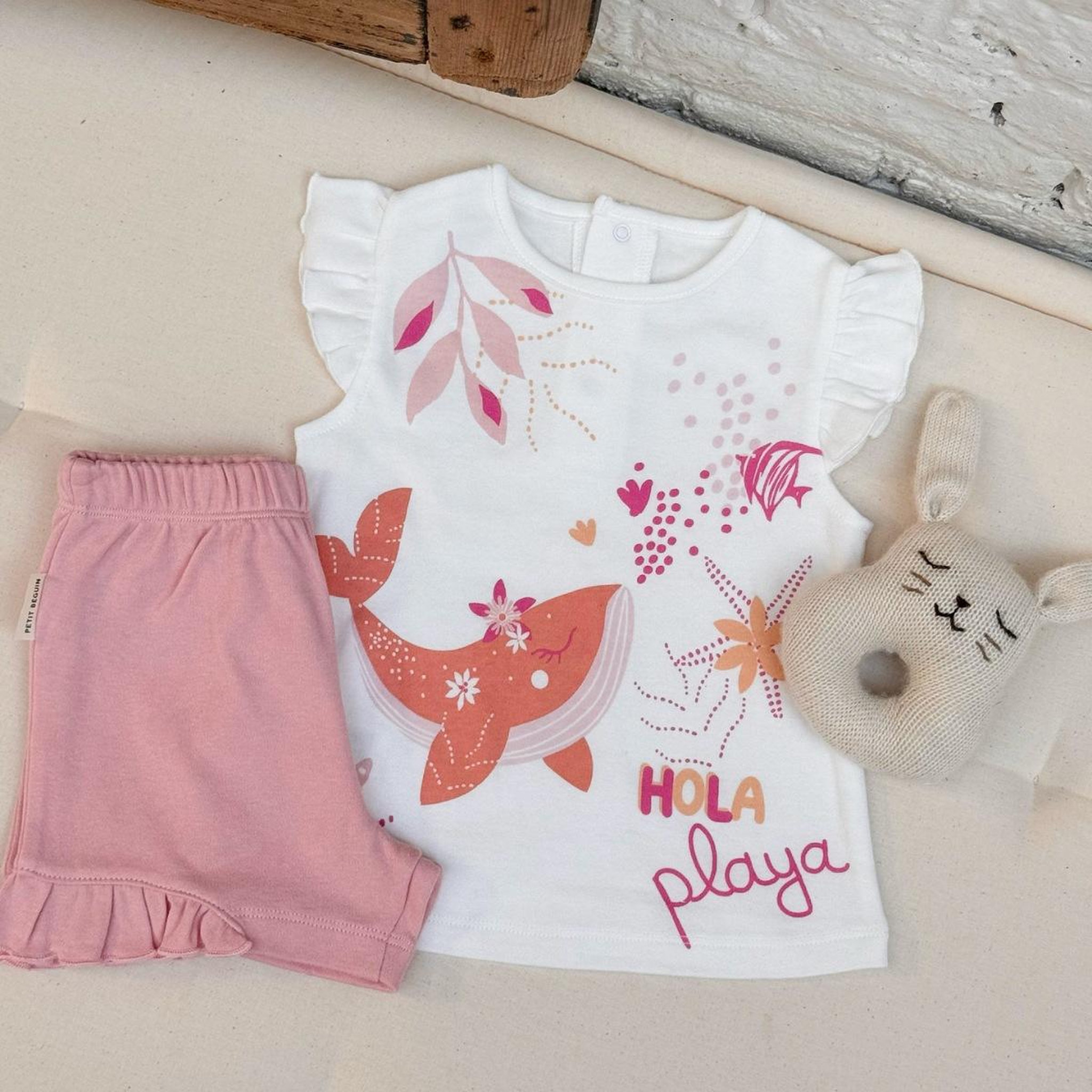 Voir la diapositive 6 : Petit Béguin Lot de 2 pyjamas short enfant 2 pièces bahamas