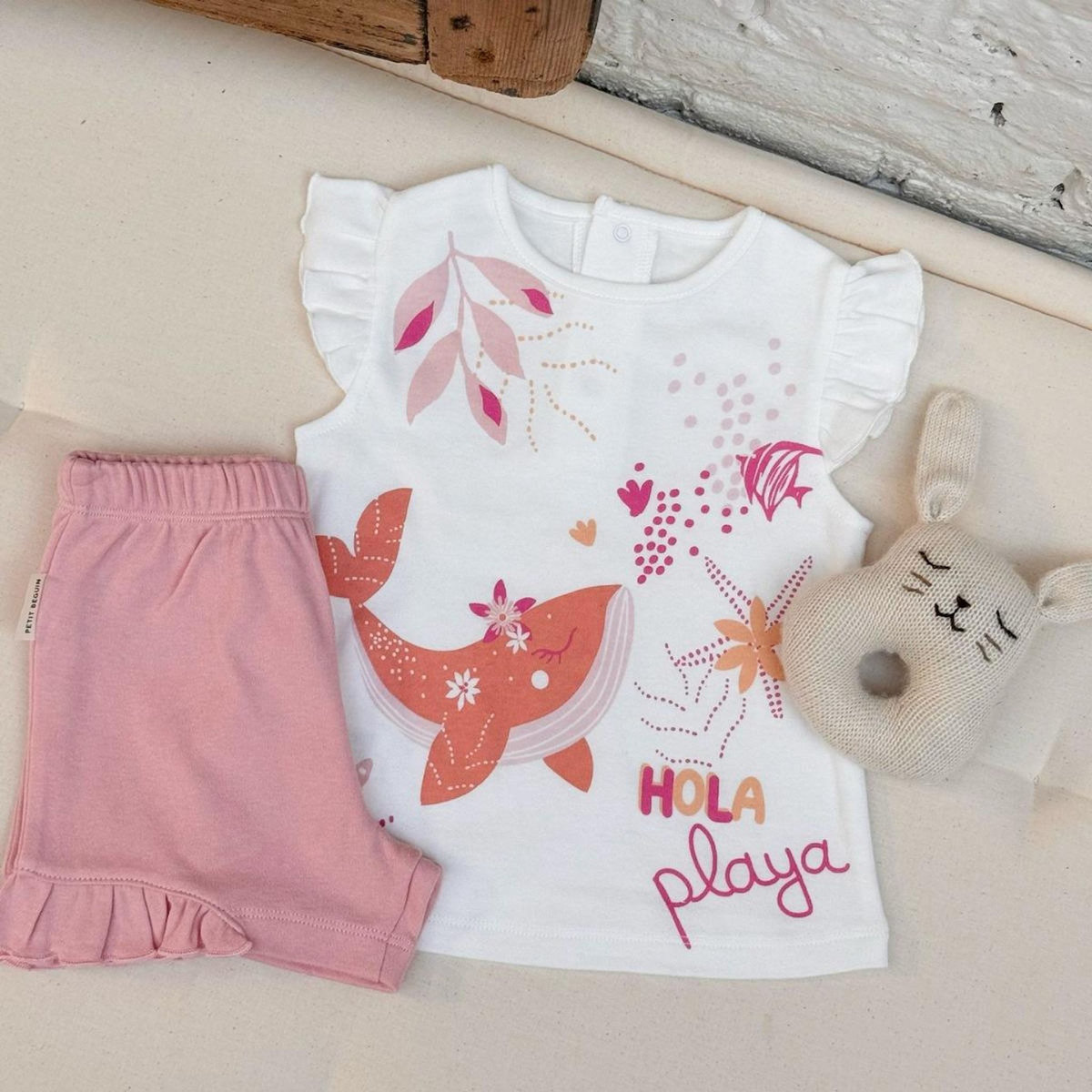 Petit Béguin Lot de 2 pyjamas short enfant 2 pièces Bahamas