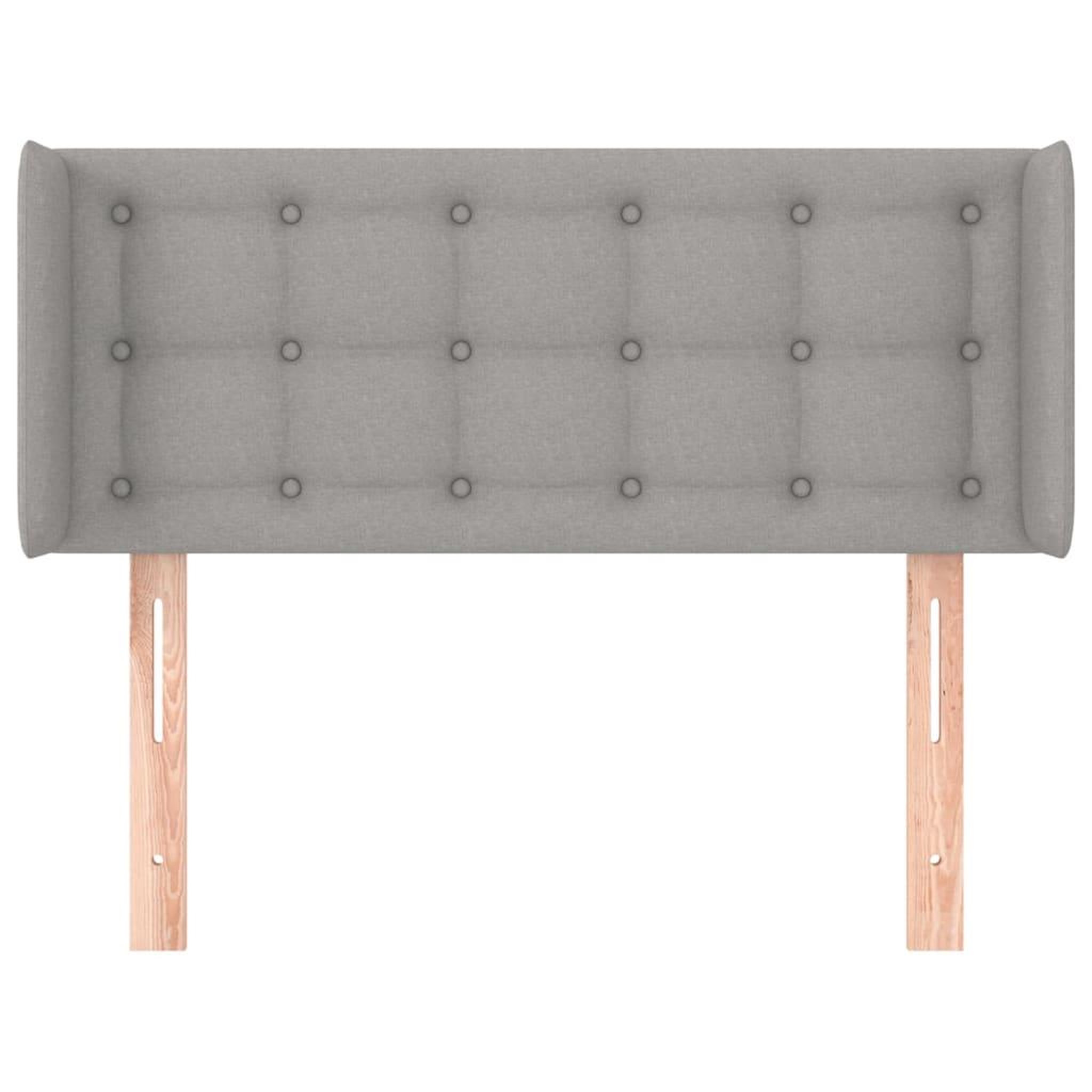 Voir la diapositive 3 : VIDAXL Tete de lit avec oreilles Gris clair 93x16x78/88 cm Tissu
