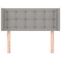 Voir la diapositive 3 : VIDAXL Tete de lit avec oreilles Gris clair 93x16x78/88 cm Tissu