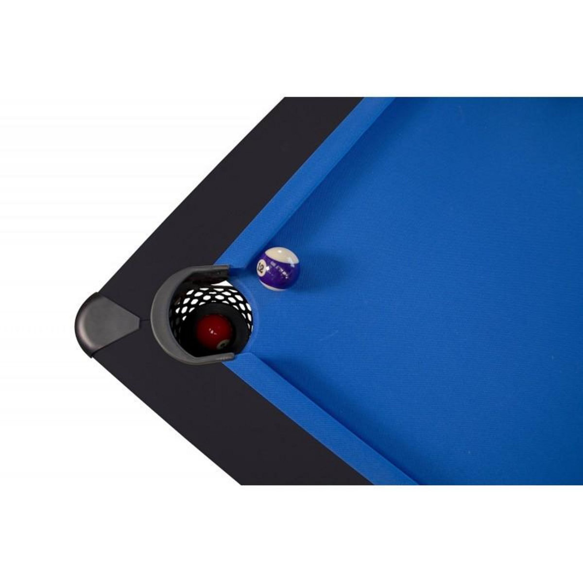 PLAY4FUN Billard Américain AMBIANCE 7Ft - 226,5 x 126,5 x 80 cm avec accessoires et plateau dînatoire - Couleur Noir