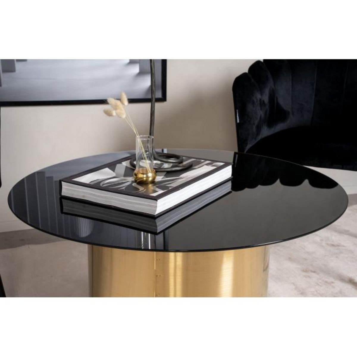 Paris Prix Table Basse Design  Ystad  80cm Noir & Or