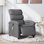 Voir la diapositive 1 : VIDAXL Fauteuil inclinable de massage electrique gris fonce tissu