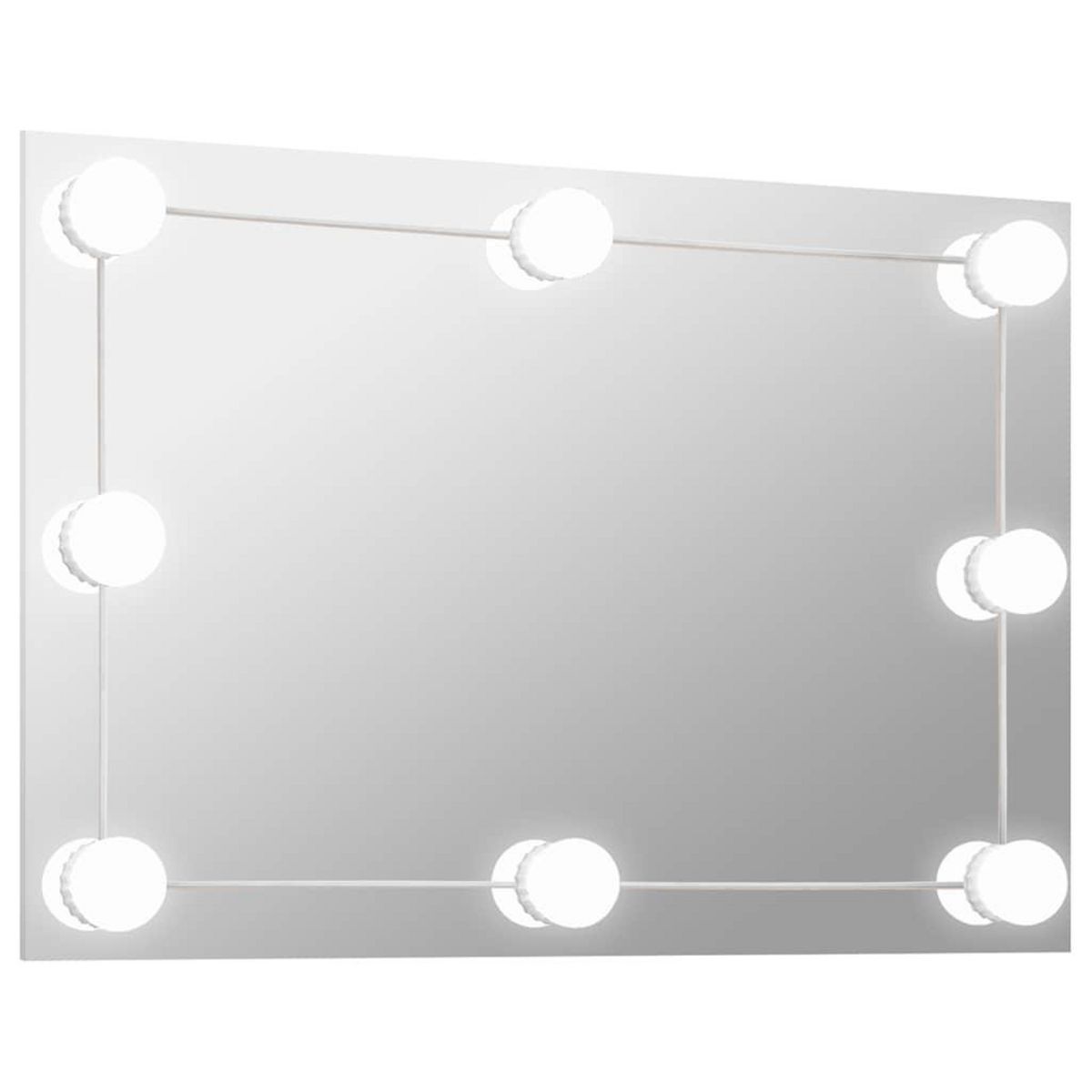 VIDAXL Miroir mural avec lampes LED Rectangulaire Verre