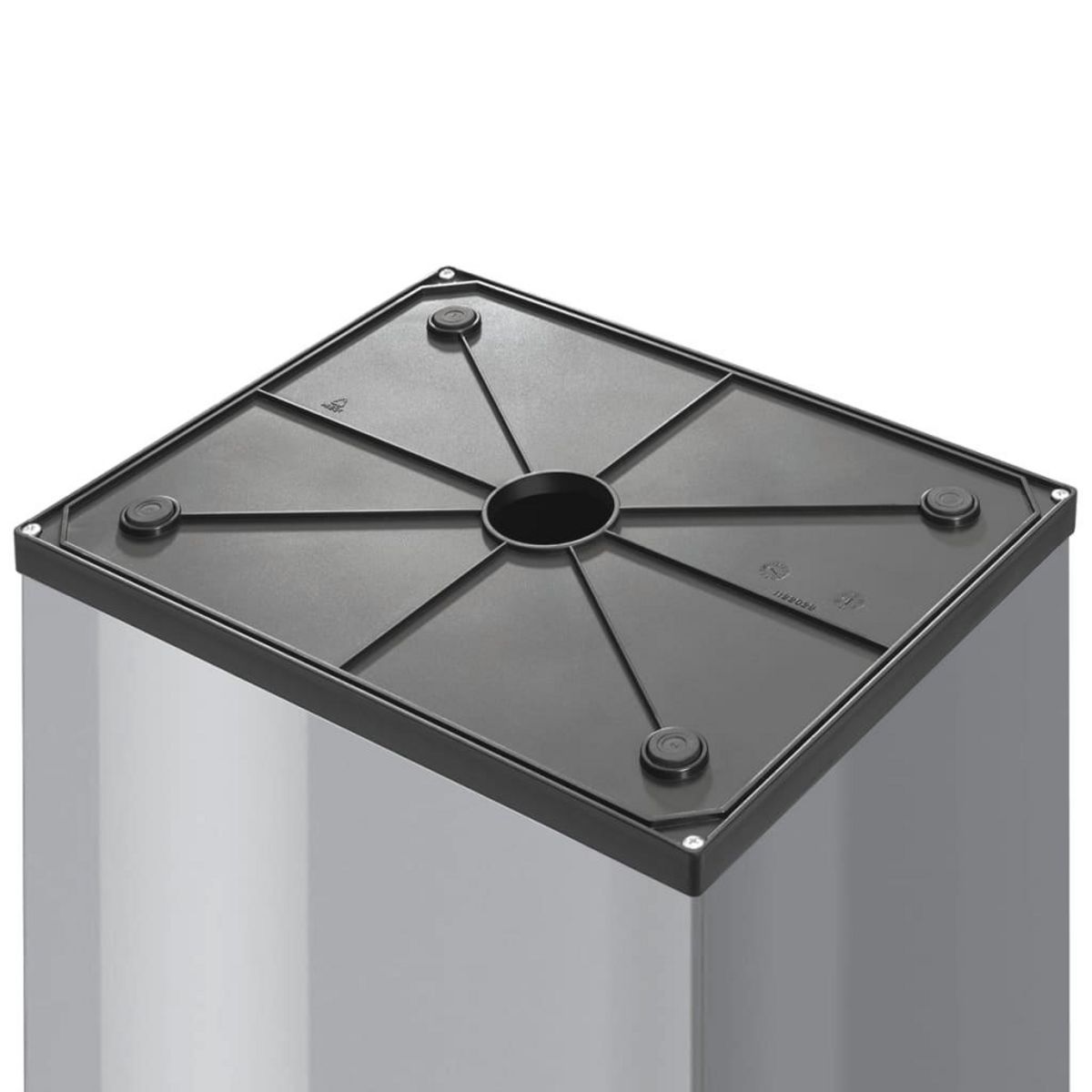 HAILO Hailo Poubelle Big-Box Swing Taille L 35 L Argente 0840-121