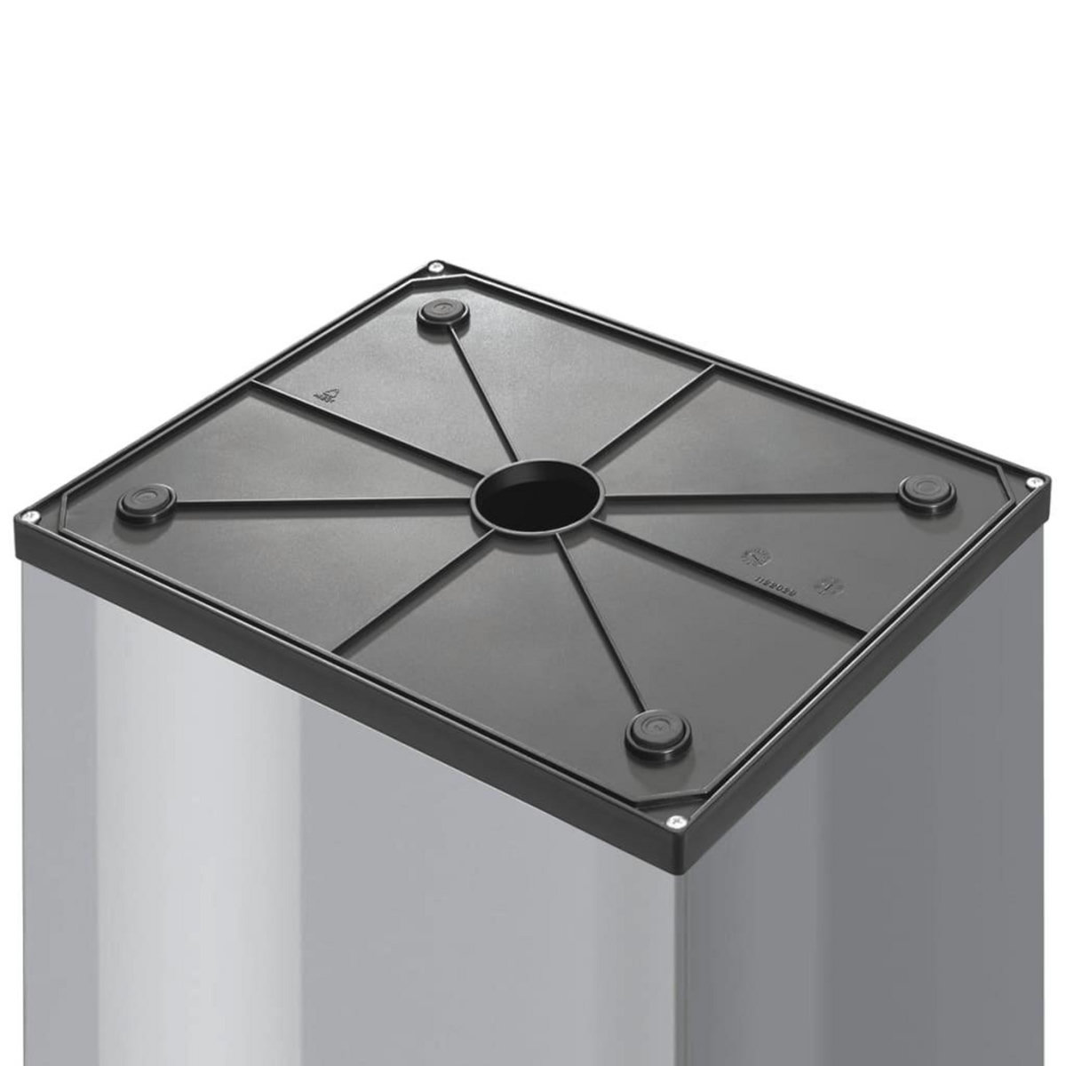 HAILO Hailo Poubelle Big-Box Swing Taille L 35 L Argente 0840-121