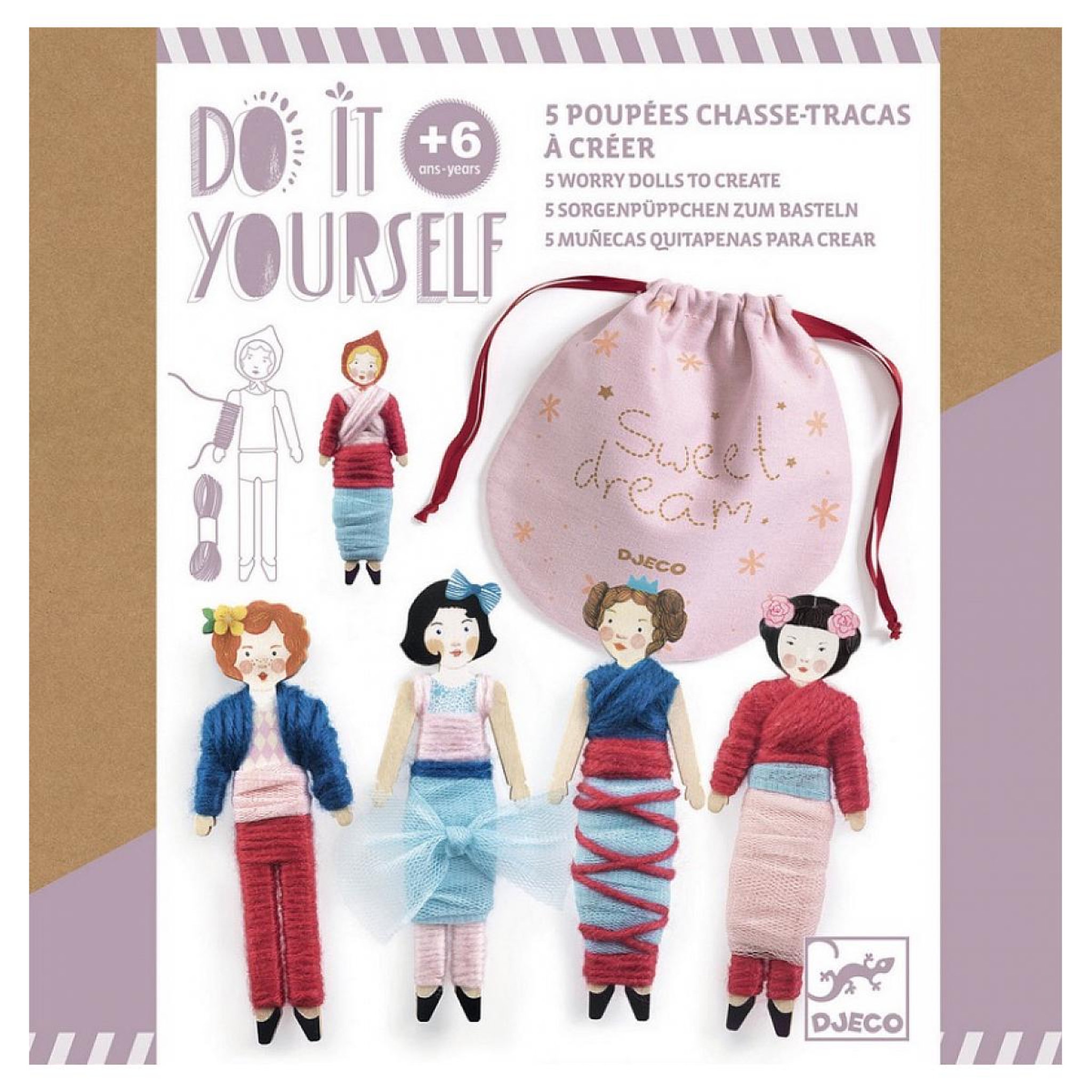 Djeco DIY Poupee Tracas Sweet night