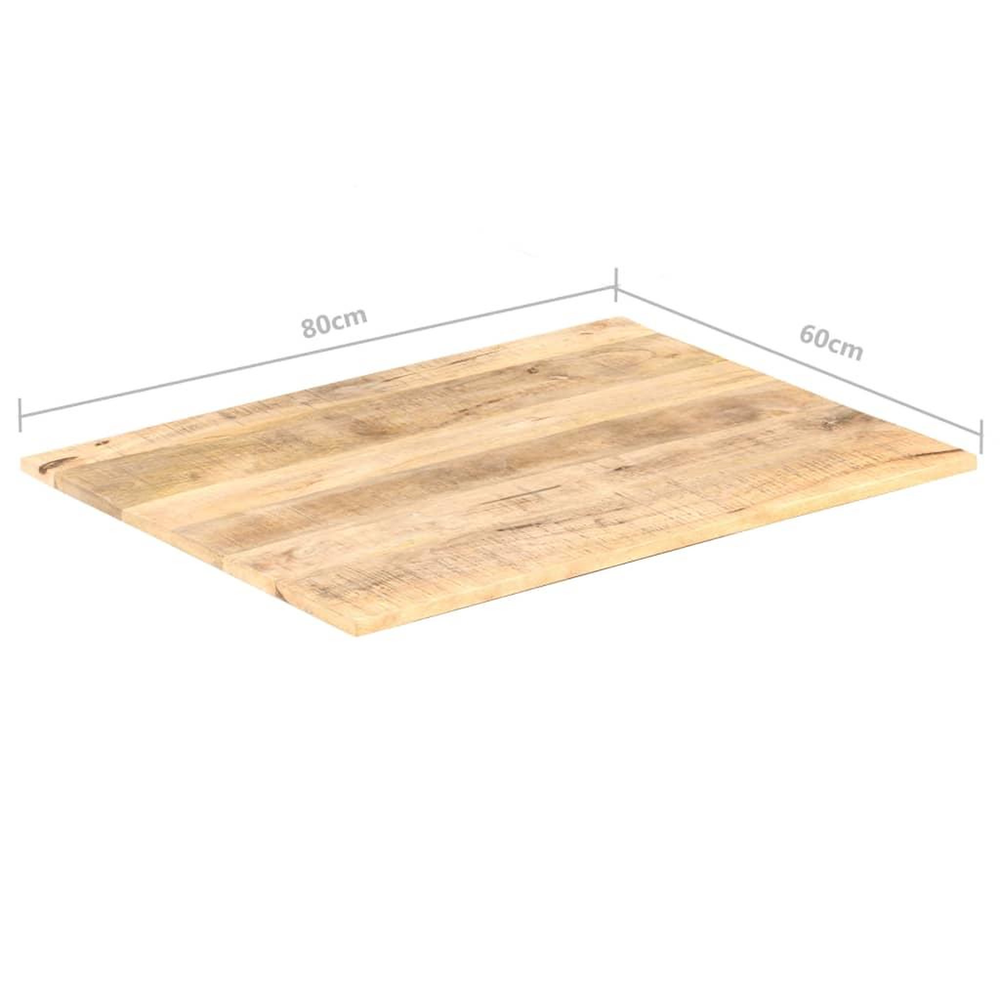 Voir la diapositive 6 : VIDAXL Dessus de table Bois de manguier solide 15-16 mm 80x60 cm
