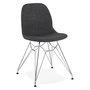 Voir la diapositive 1 : Paris Prix Chaise Design Tissu  Sandes  83cm Gris & Chromé