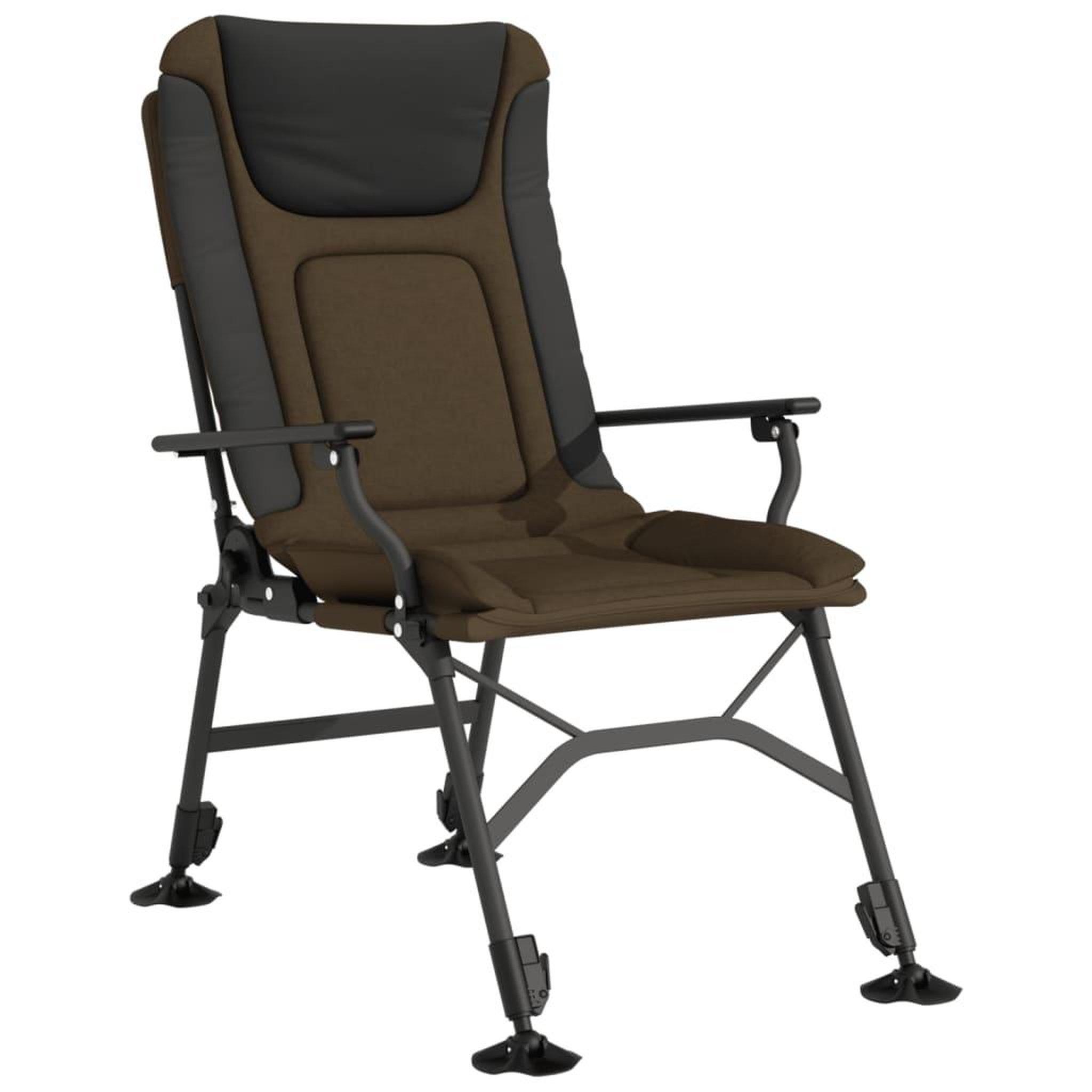 Voir la diapositive 2 : VIDAXL Chaise de peche avec accoudoir pliable taupe