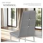 Voir la diapositive 5 : tectake Ensemble de chaises de salle à manger rembourré avec revêtement aspect cuir gris Lot de 4