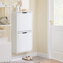 Voir la diapositive 4 : SOBUY SoBuy - Meuble À Chaussures 2 portes - Blanc - 50x19x100cm - Minimaliste - FSR204-W
