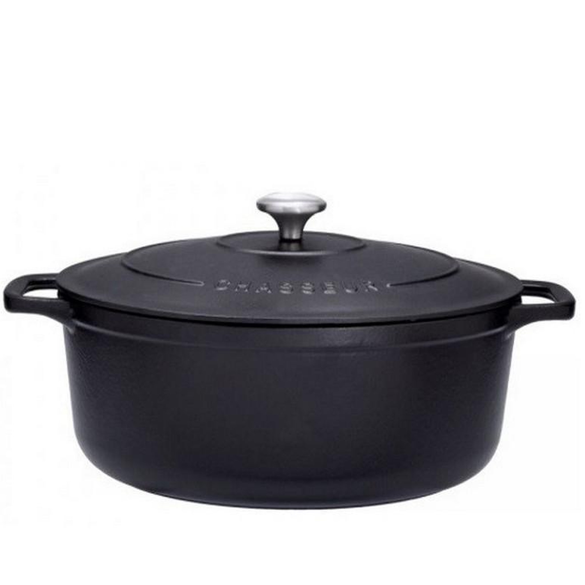 Chasseur Cocotte ovale en fonte émaillée 31cm noire sublime - PUC473101