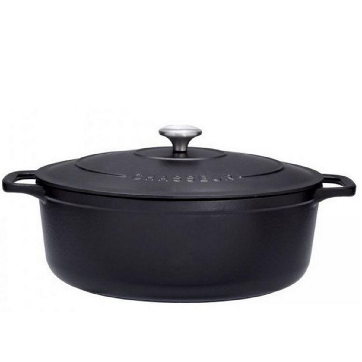 Chasseur Cocotte ovale en fonte émaillée 31cm noire sublime - puc473101