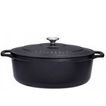 Chasseur Cocotte ovale en fonte émaillée 31cm noire sublime - puc473101