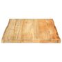 Voir la diapositive 4 : VIDAXL Dessus de table 80x80x2,5 cm bord vivant bois massif manguier
