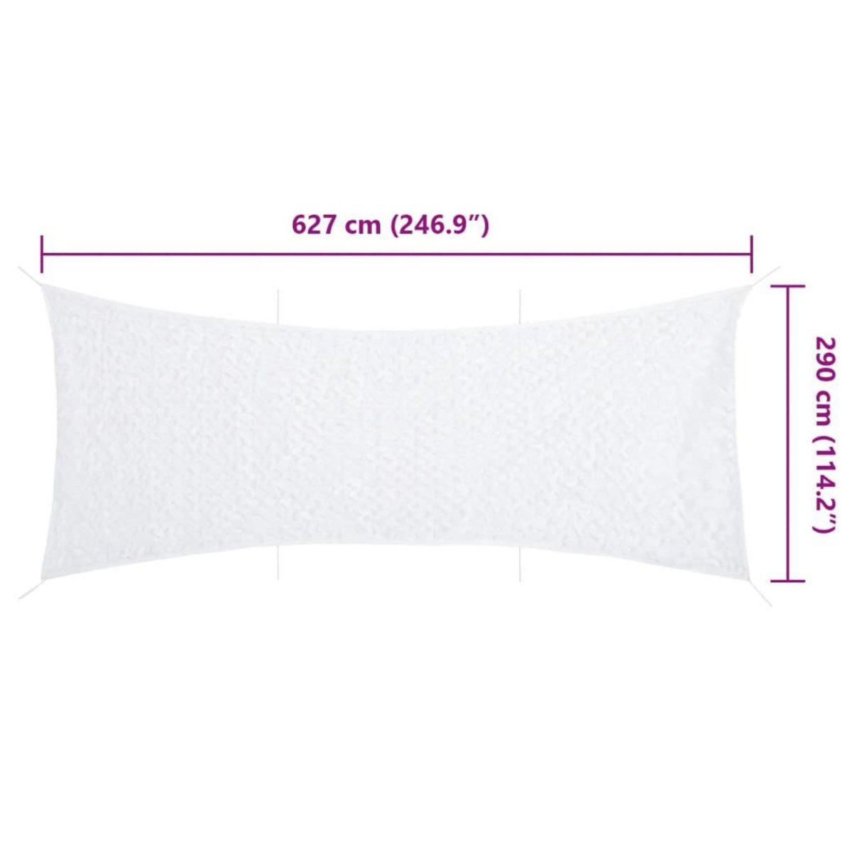 VIDAXL Filet de camouflage avec sac de rangement 627x290 cm blanc