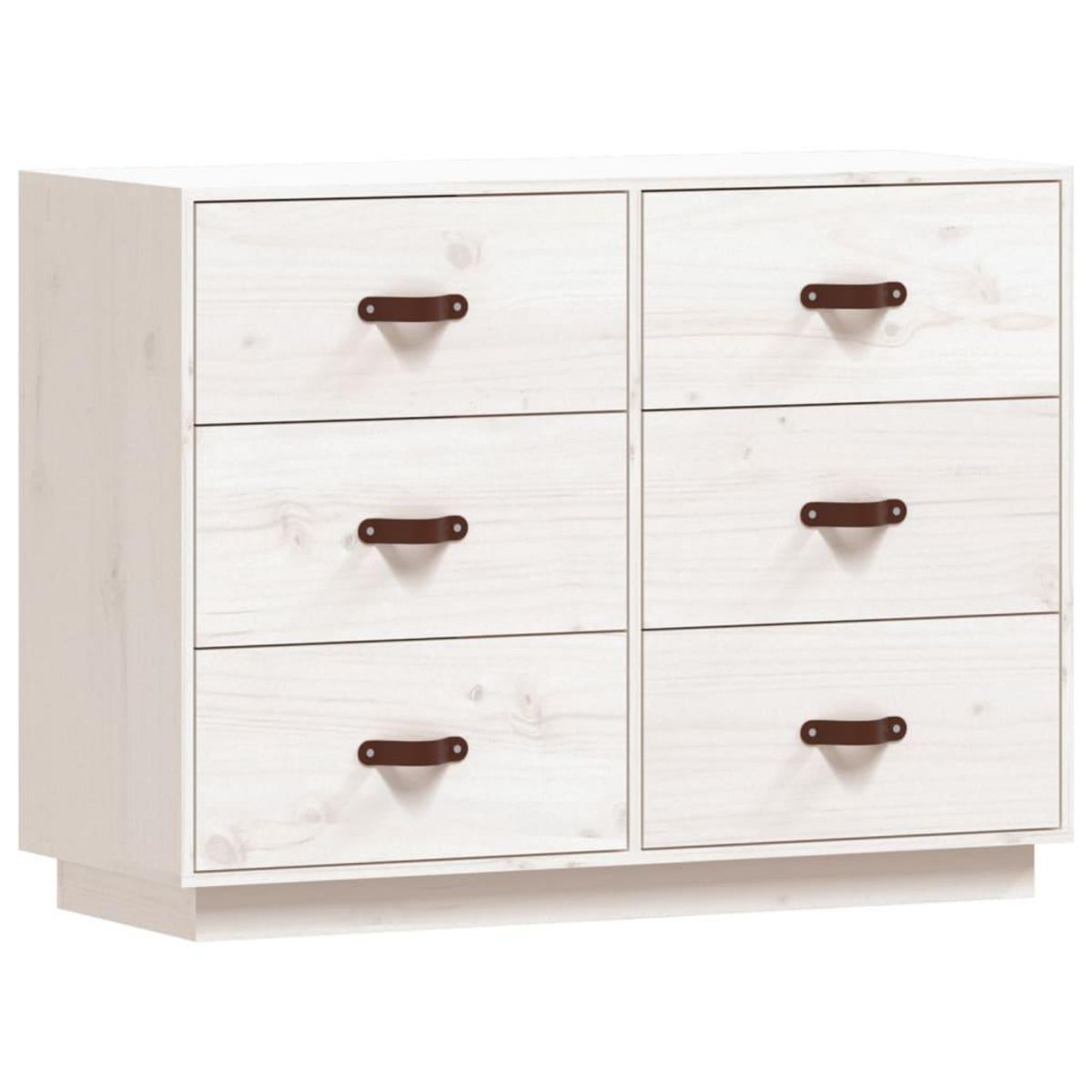 VIDAXL Buffet Blanc 100x40x75 cm Bois massif de pin