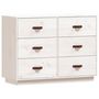 Voir la diapositive 2 : VIDAXL Buffet Blanc 100x40x75 cm Bois massif de pin