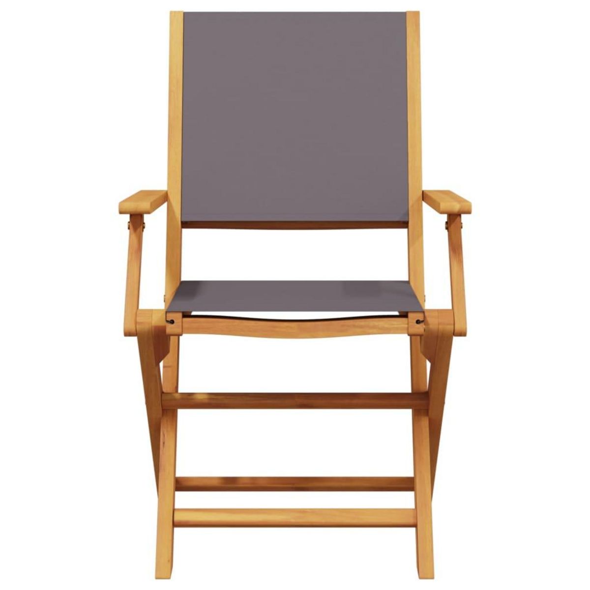 VIDAXL Chaises de jardin pliantes lot de 4 tissu et bois massif