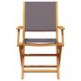 Voir la diapositive 4 : VIDAXL Chaises de jardin pliantes lot de 4 tissu et bois massif