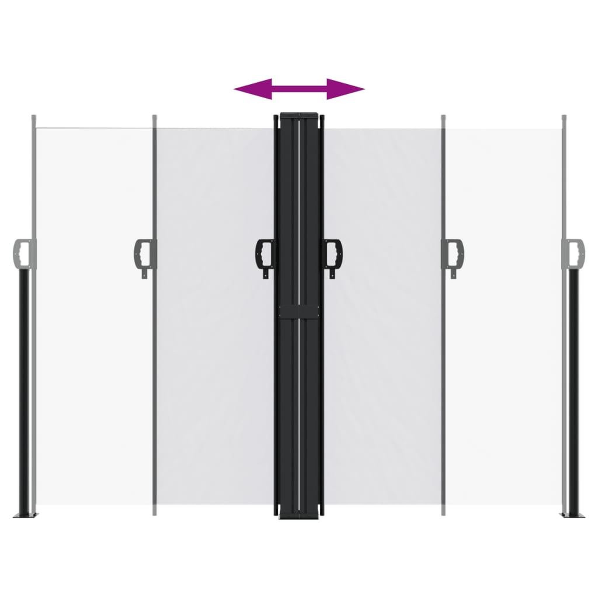 Voir la diapositive 5 : VIDAXL Auvent lateral retractable blanc 180x1000 cm