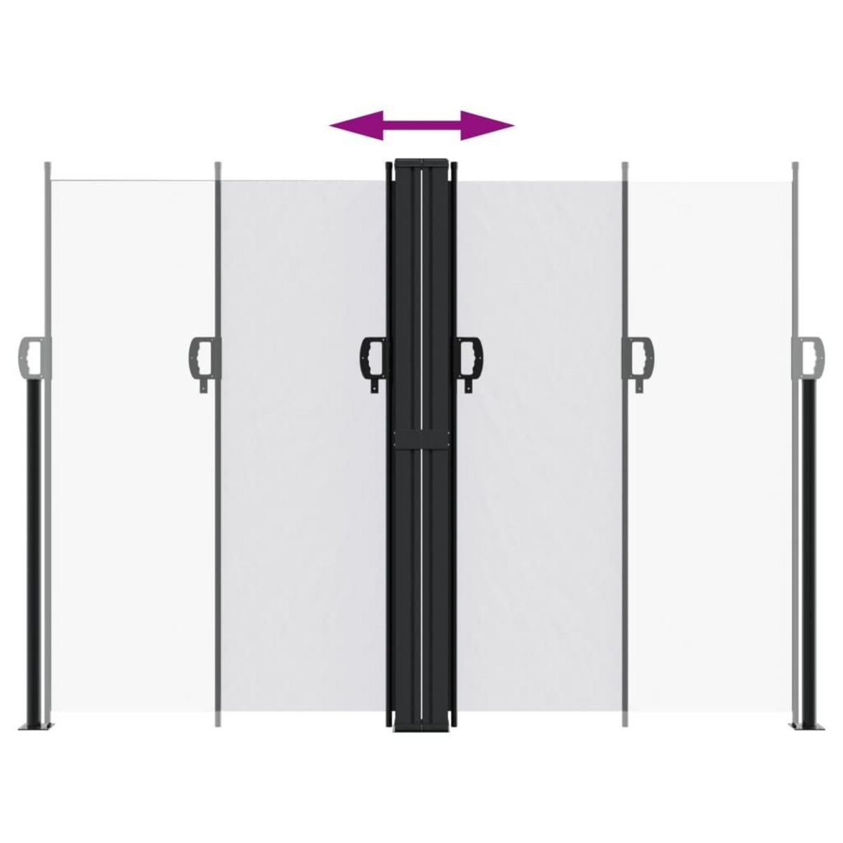 VIDAXL Auvent lateral retractable blanc 180x1000 cm