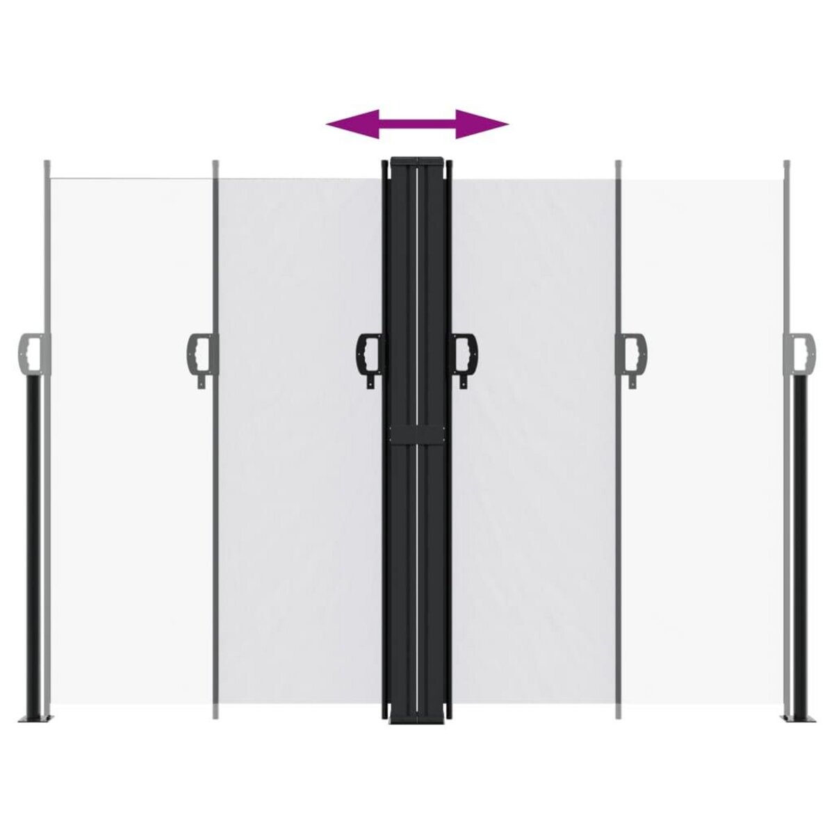 VIDAXL Auvent lateral retractable blanc 180x1000 cm