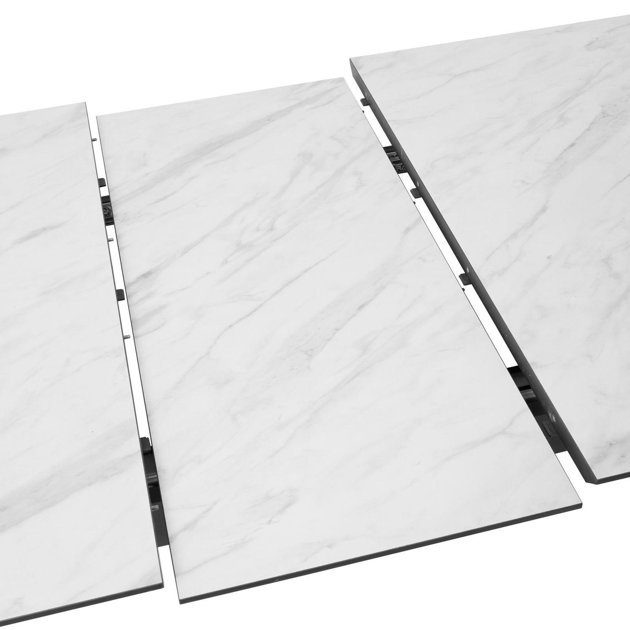 Voir la diapositive 4 : ATMOSPHERA Table à manger extensible pour 4 personnes camburi - blanc