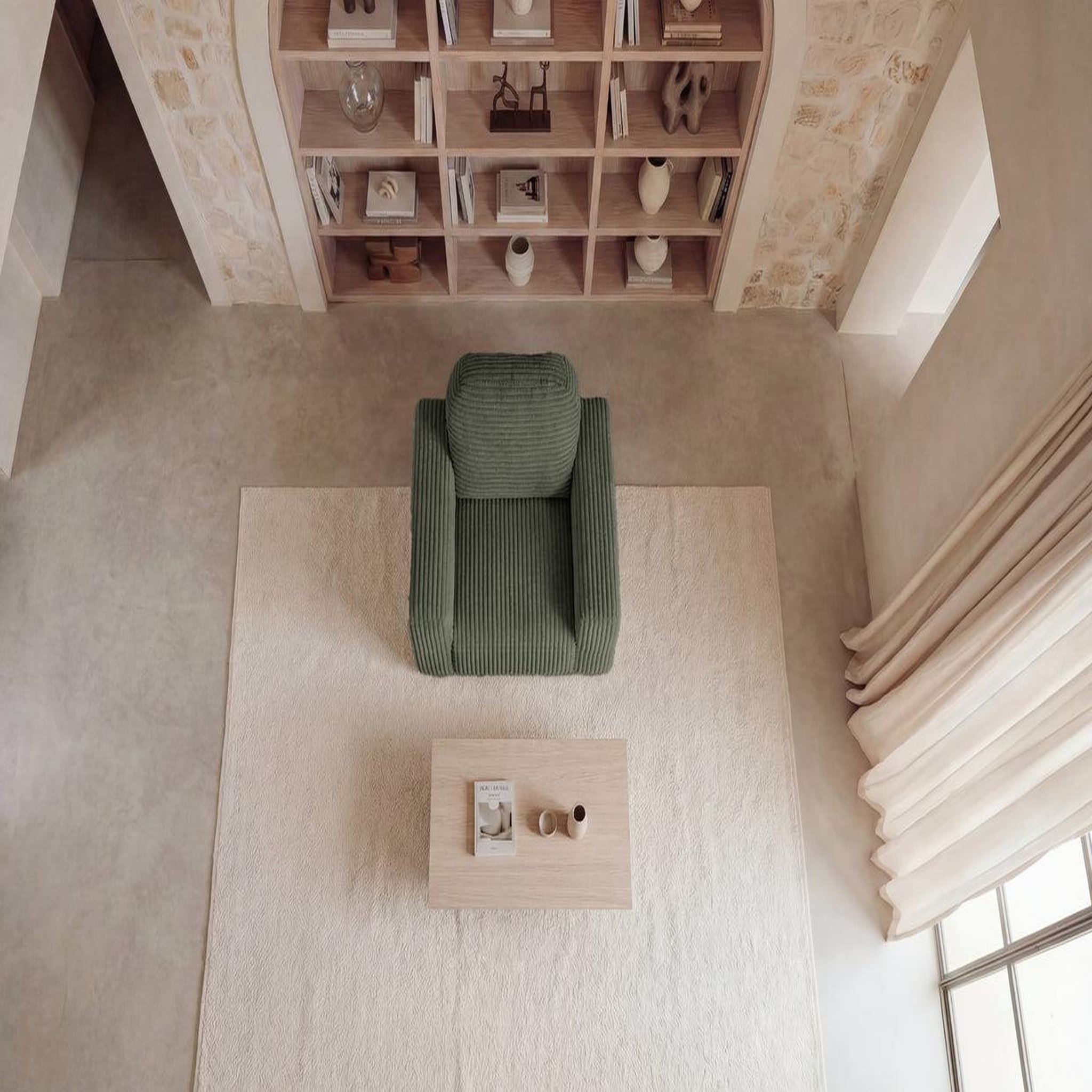 Voir la diapositive 6 : CASANOVA PARIS Elvis - fauteuil gros velours côtelé