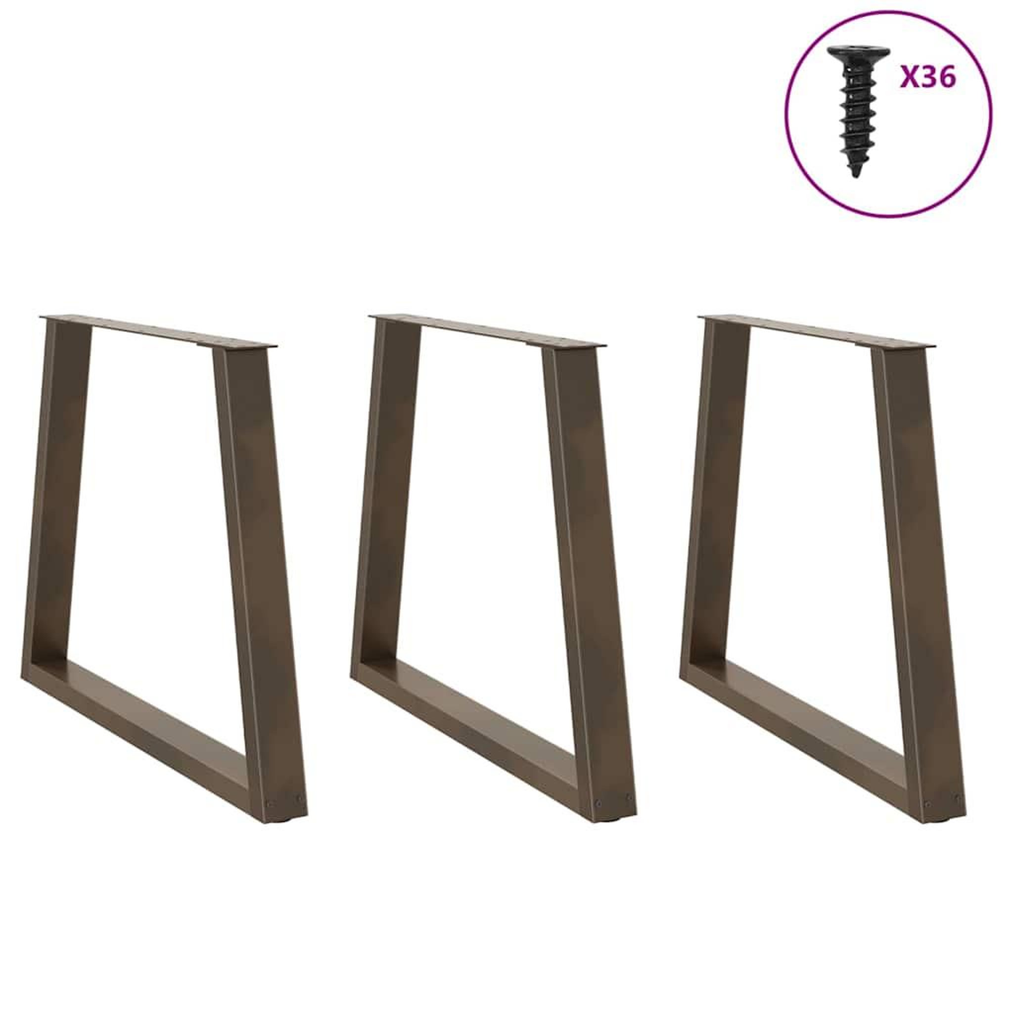 Voir la diapositive 3 : VIDAXL Pieds de table a manger forme de V 2 pcs 80x(72-73,3) cm acier