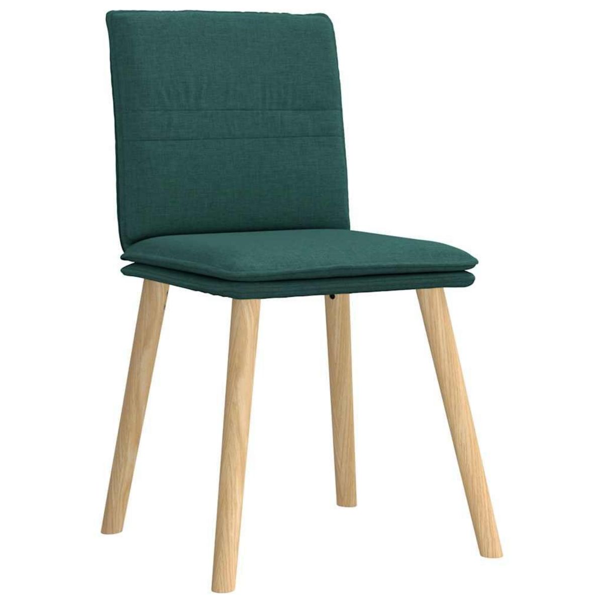 VIDAXL Chaises a manger lot de 2 vert fonce tissu