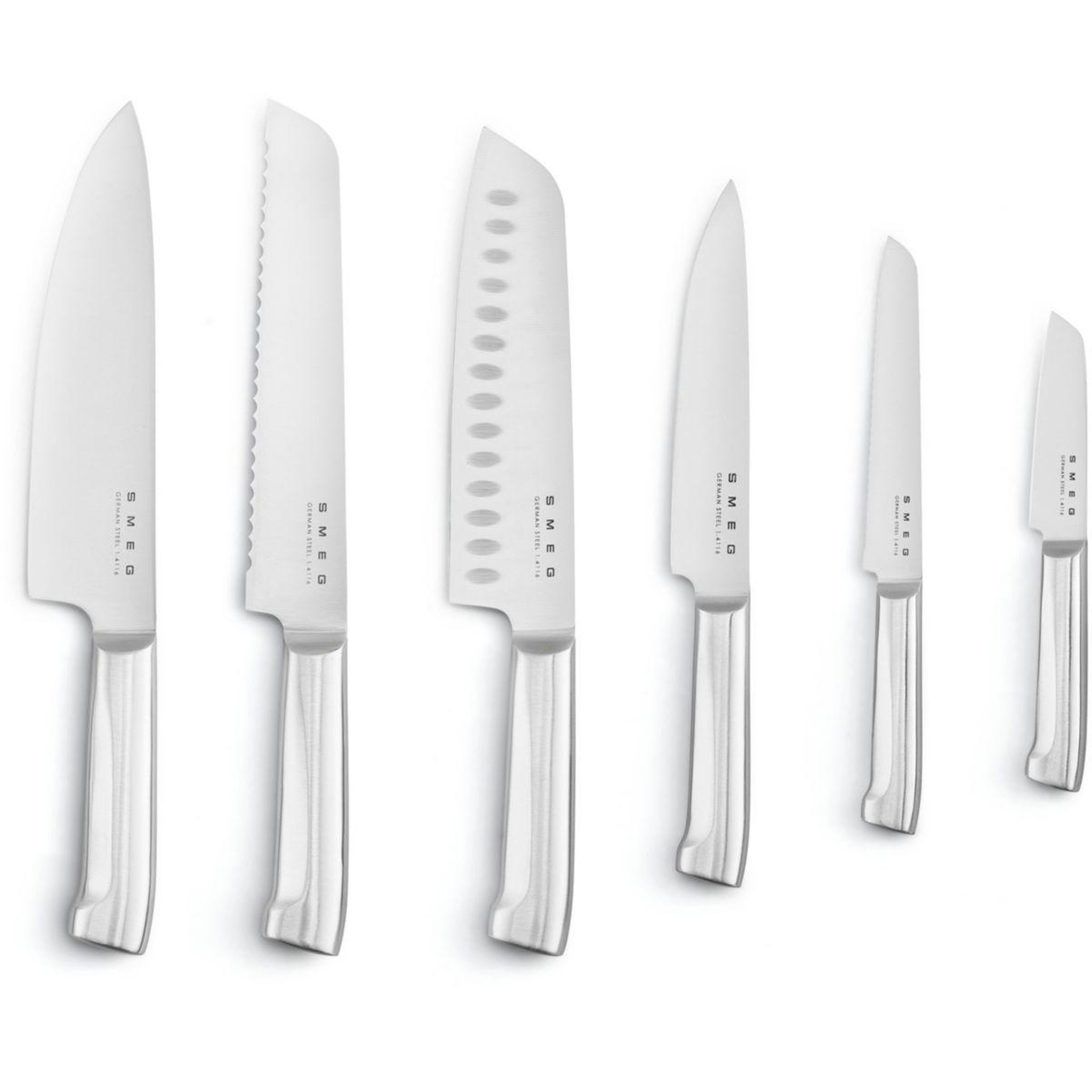 Voir la diapositive 4 : SMEG Bloc couteaux 6 pcs multi-usages noir