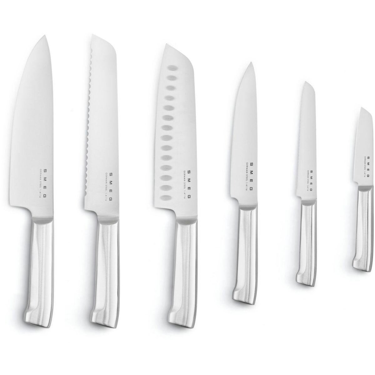 SMEG Bloc couteaux 6 pcs multi-usages noir