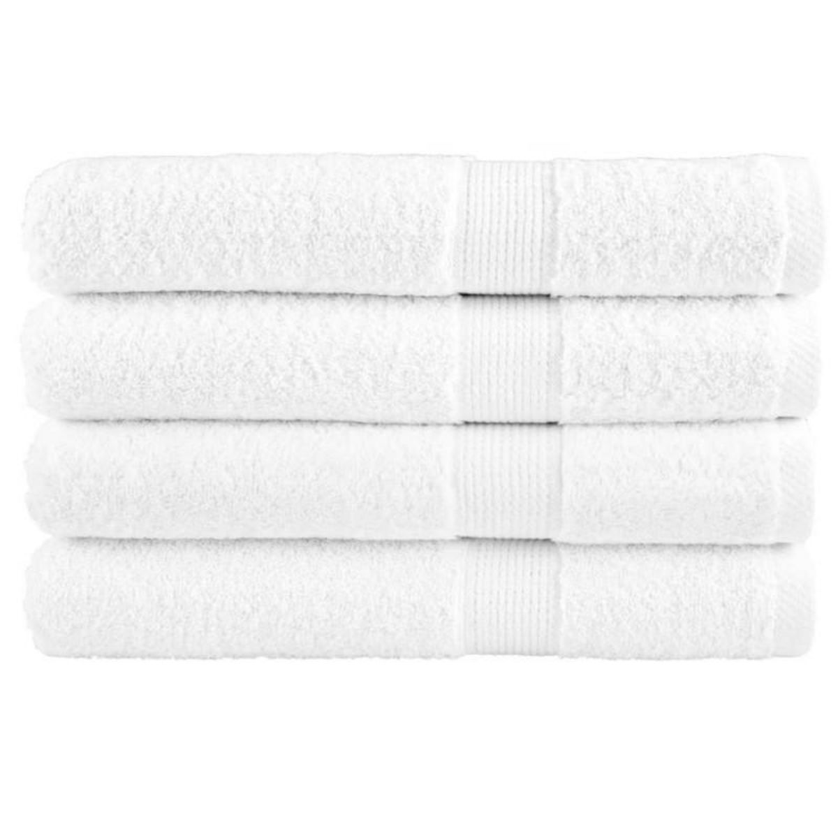 VIDAXL Serviettes de qualité supérieure SOLUND 4 pcs blanc 600 g m²