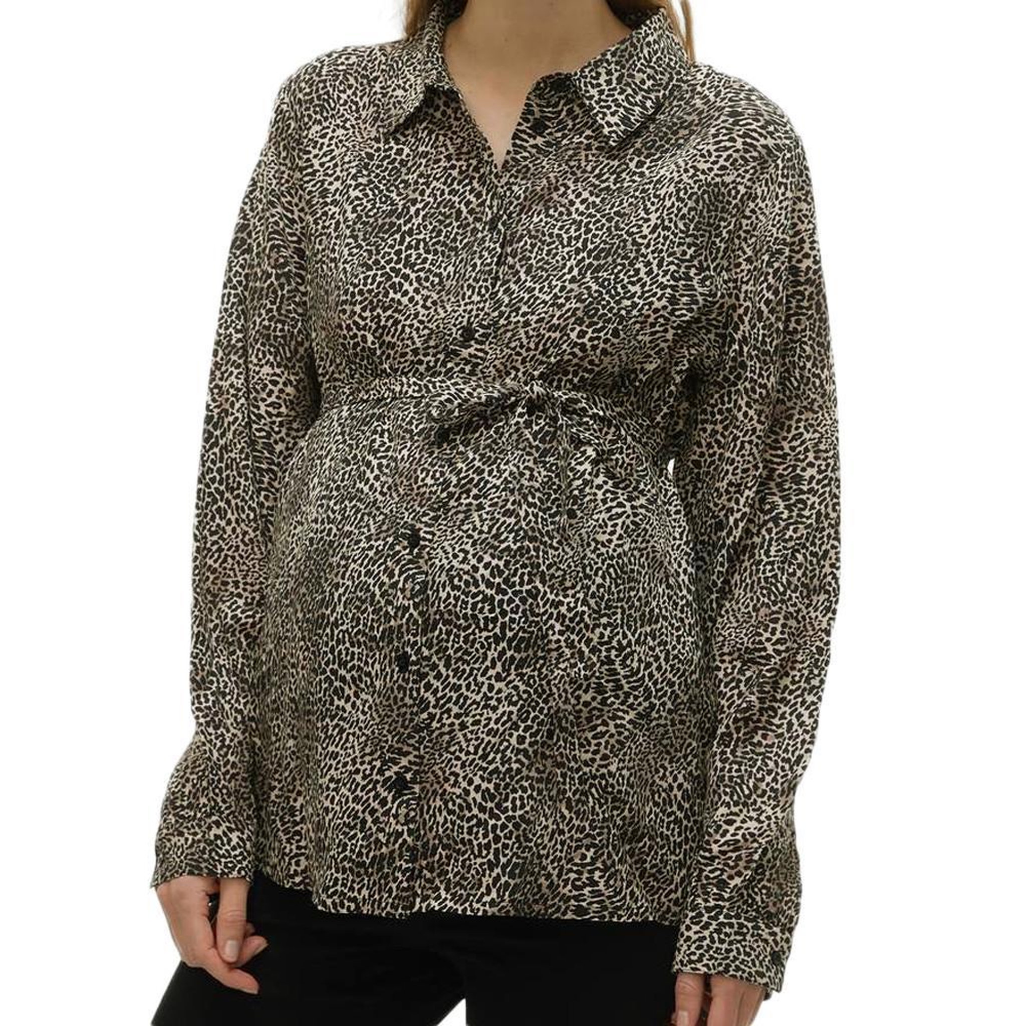 Voir la diapositive 2 : MAMALICIOUS Chemise noire/beige femme mamalicious cherry