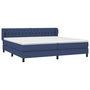 Voir la diapositive 3 : VIDAXL Sommier a lattes de lit avec matelas Bleu 200x200 cm Tissu