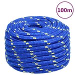 VIDAXL Corde de bateau Bleu 20 mm 100 m Polypropylene