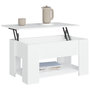 Voir la diapositive 4 : VIDAXL Table basse blanc 79x49x41 cm bois d'ingenierie