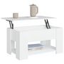 Voir la diapositive 4 : VIDAXL Table basse blanc 79x49x41 cm bois d'ingenierie