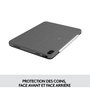 Voir la diapositive 3 : Logitech Etui Combo Touch IPAD Air 4/5ème Gen Gris