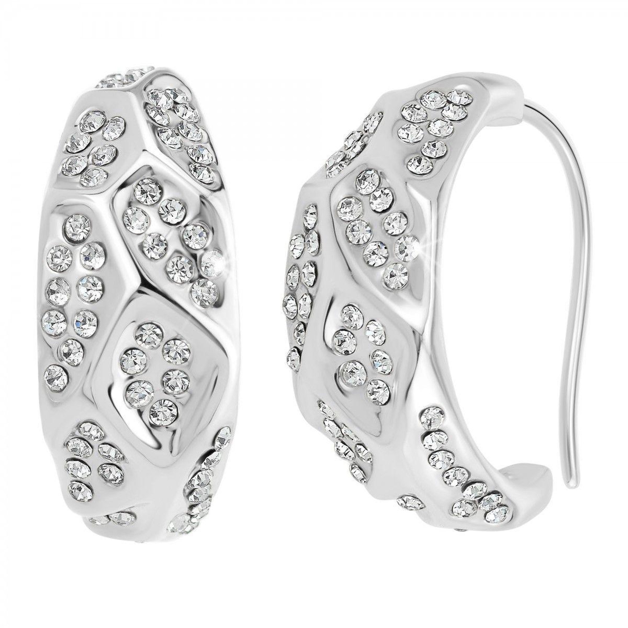 SC CRYSTAL Boucles d'oreilles SC Crystal ornées de Cristaux scintillants