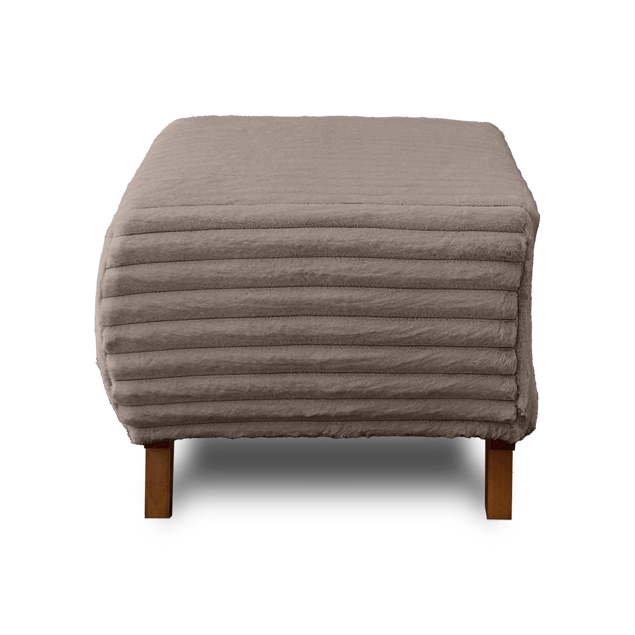 Voir la diapositive 1 : BEST MOBILIER Cristal - pouf modulable - 65 cm - en fausse fourrure côtelée