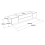 Voir la diapositive 5 : CONCEPT USINE Meuble TV design blanc et bois 160 cm MELO