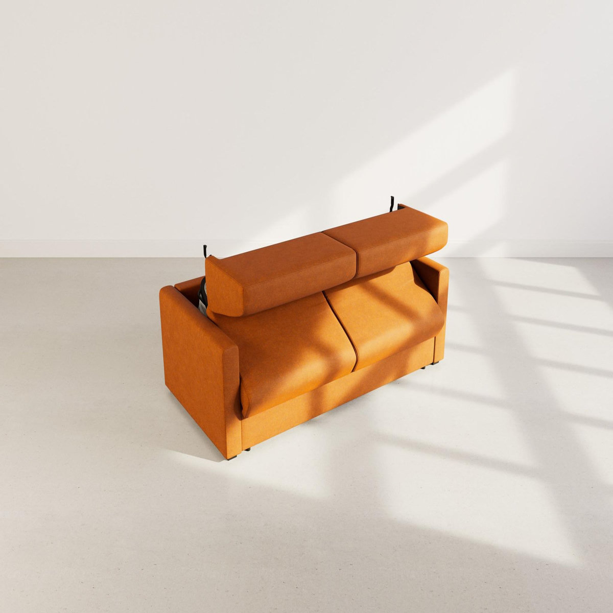 BEST MOBILIER Julia - canapé 3 places convertible express couchage quotidien 140 cm matelas 14 cm en tissu