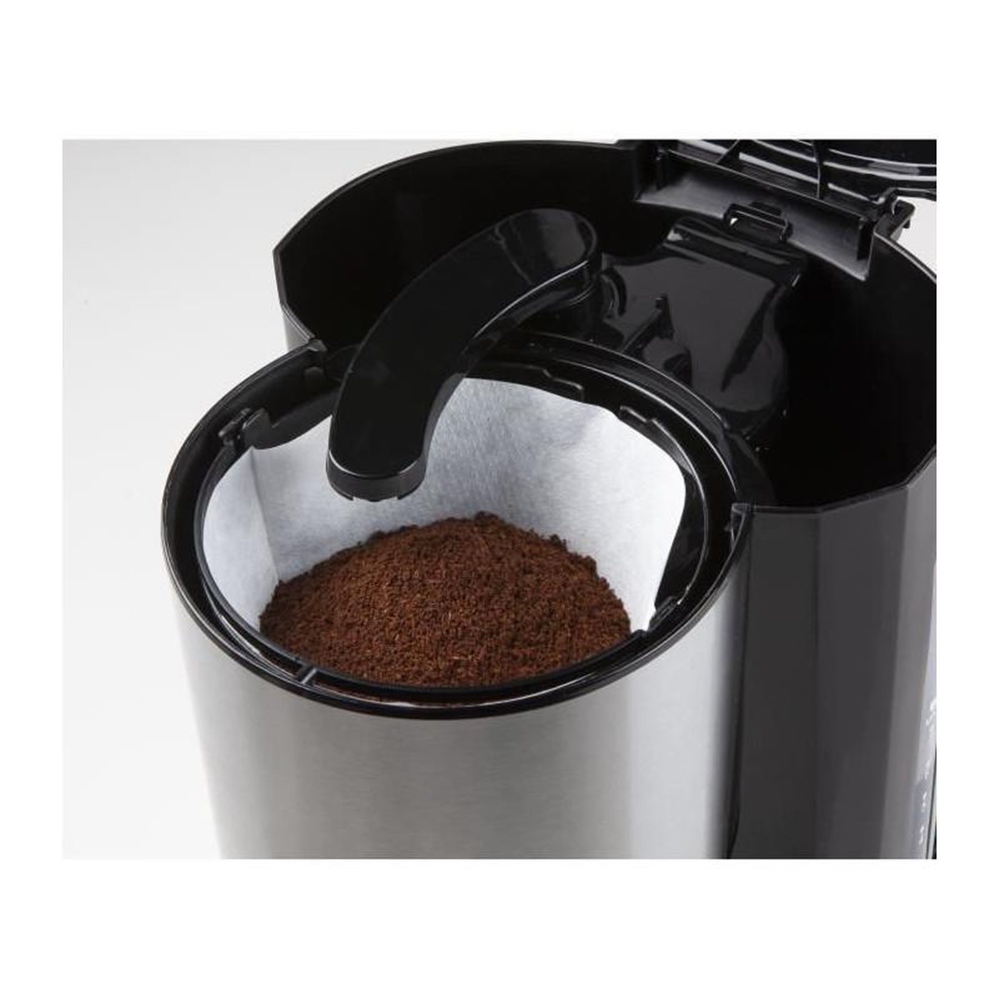 Voir la diapositive 2 : Domo Cafetiere filtre - DOMO - DO709K - 1000 W - 1 L - 8 tasses - Ecran LCD - Minuteur 24 h - Acier inoxydable