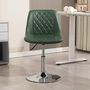 Voir la diapositive 4 : HOMCOM Chaise de bureau design Chesterfield capitonné revêtement synthétique vert vieilli avec surpiqûres